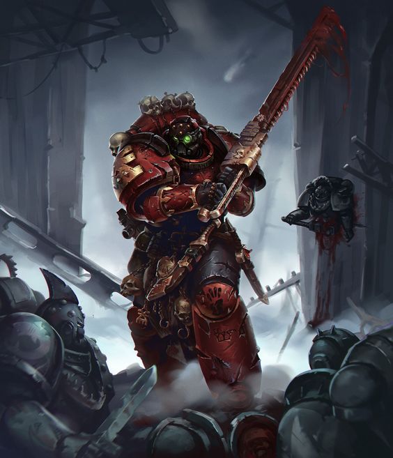 Chaos Space Marine Wielding a Chainsword