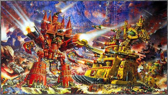 Imperial Titan vs Giant Gargant Ork Oldhammer