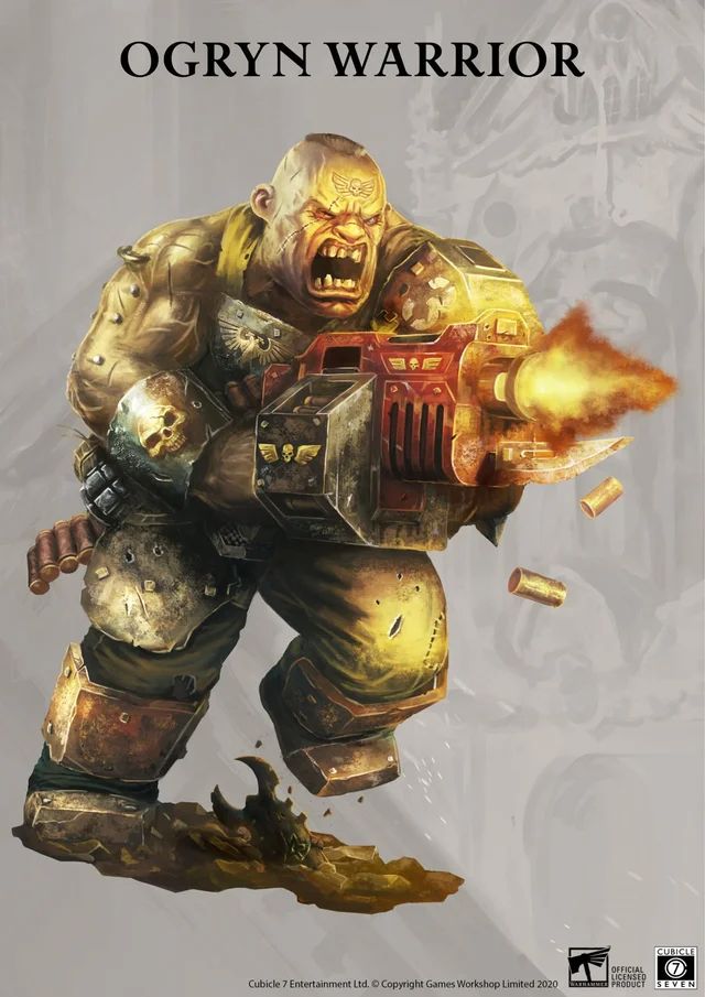 Ogryn Warrior Astra Militarum Warhammer Artwork