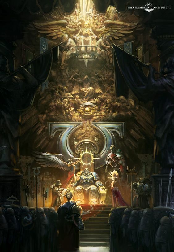 Roboute Guilliman Sitting On a Throne