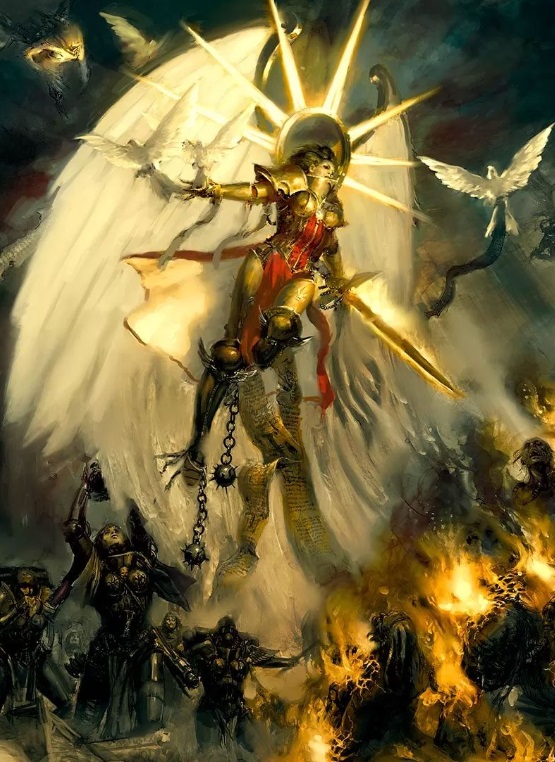 Saint Celestine, The Living Saint, Sisters of Battle Warhammer Artwork