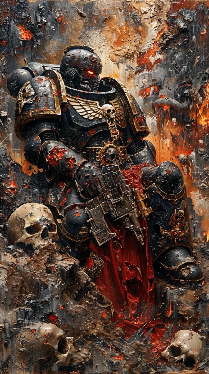 Space Marine in Battered Armor Art