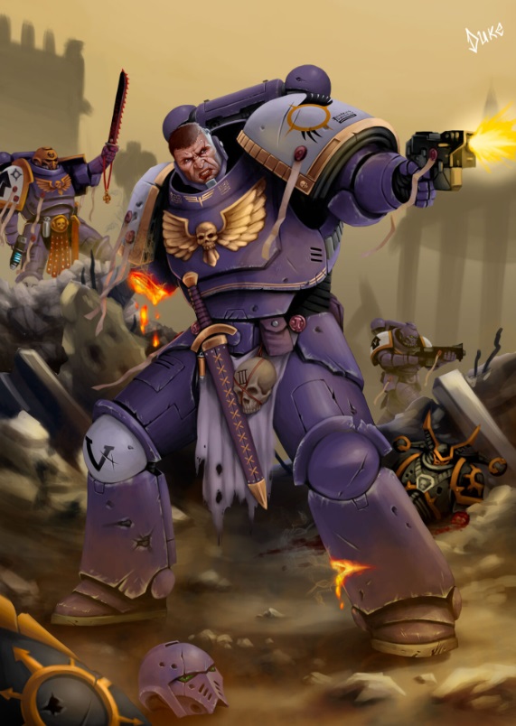 Ultramarine Space Marine Fantastic Warhammer 40k Art