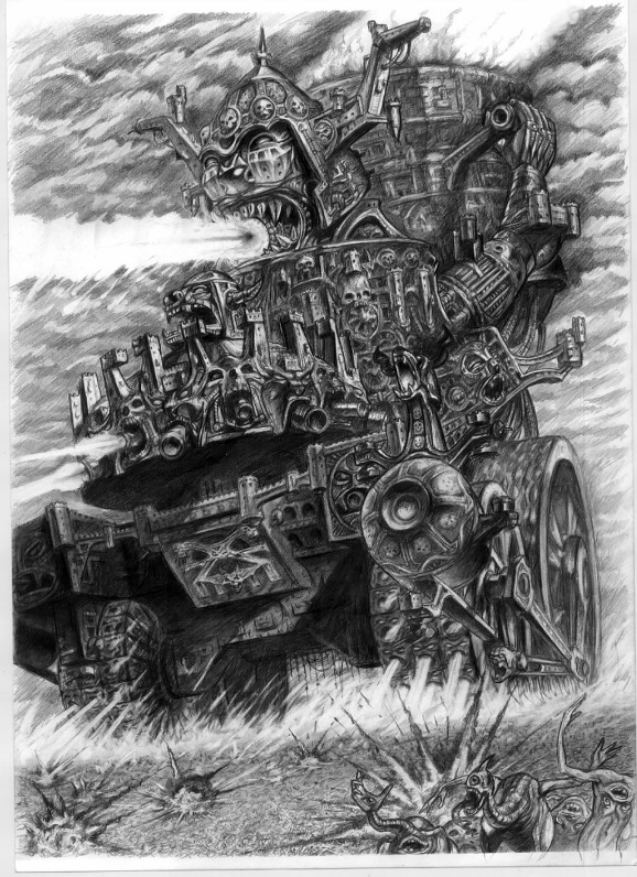 The Cauldron of Blood, Khorne War Machine Oldhammer Art