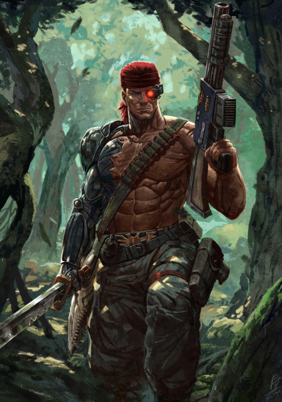 Colonel “Iron Hand” Straken, Catachan Jungle Fighters Striking Artwork