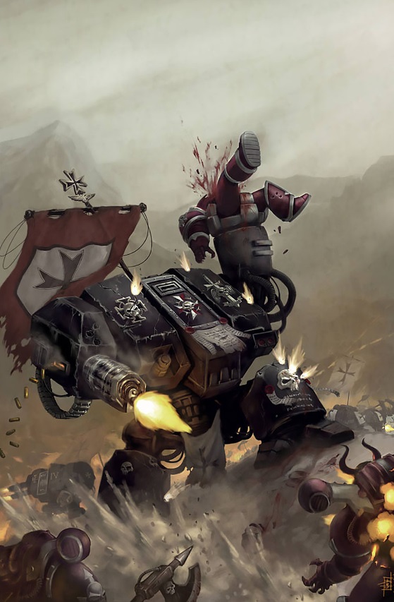 Black Templars Dreadnought Unleashing Devastation