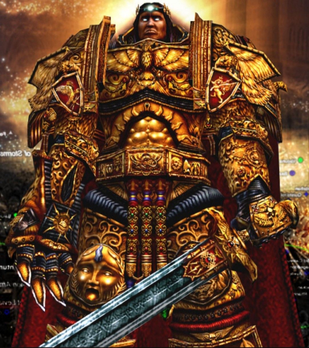 Emperor of Mankind Super Detailed Beautiful Golden Armor