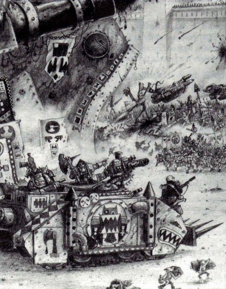 Orks In A Battle Oldhammer Artwork