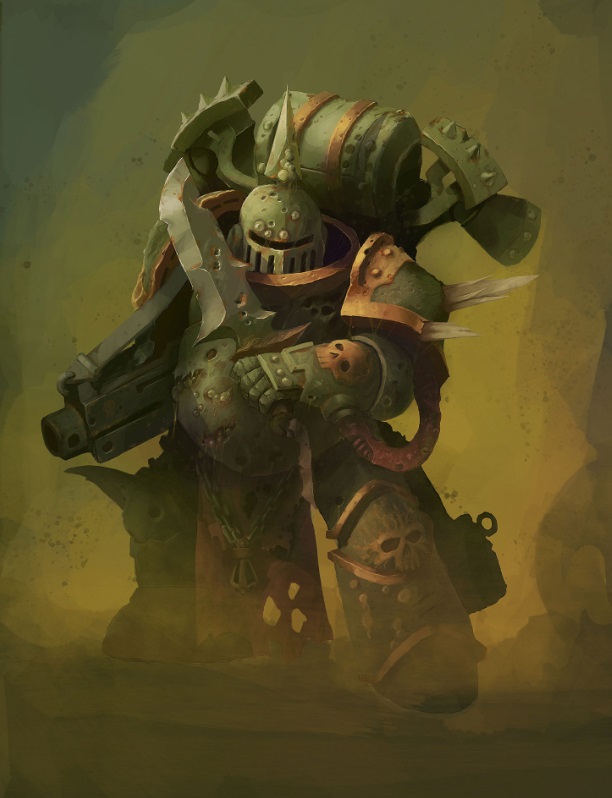 Plague Marine Chaos Space Marine Illustration