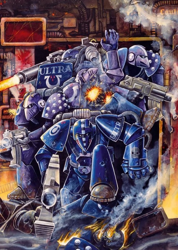 Ultramarine Space Marine Oldhammer White Dwarf Magazine 098