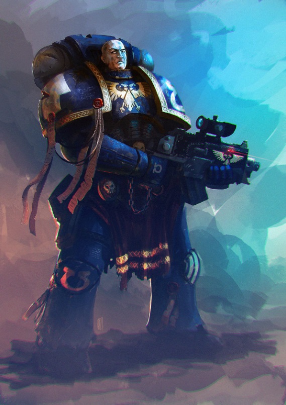 Ultramarine Space Marine Art