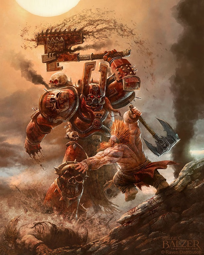 Chaos Space Marine Versus Dwarf Slayer