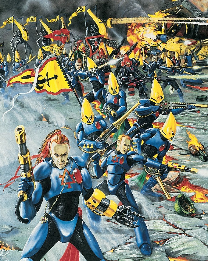 Intense Eldar Oldhammer Combat Artwork