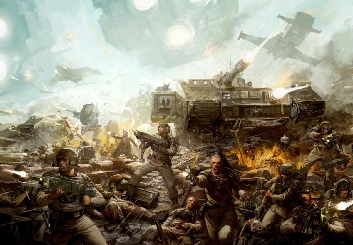 Imperial Guard in Fierce Combat Art