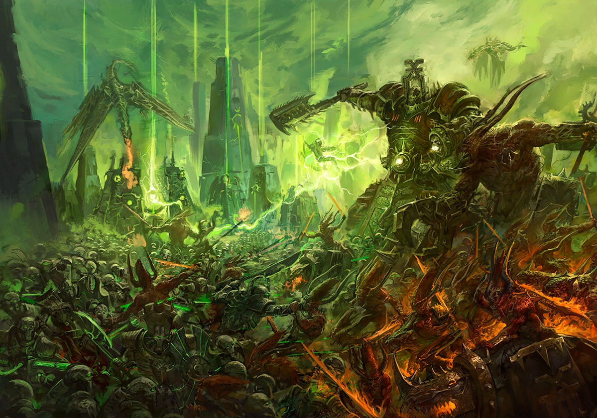 Necrons Versus Daemons Artwork