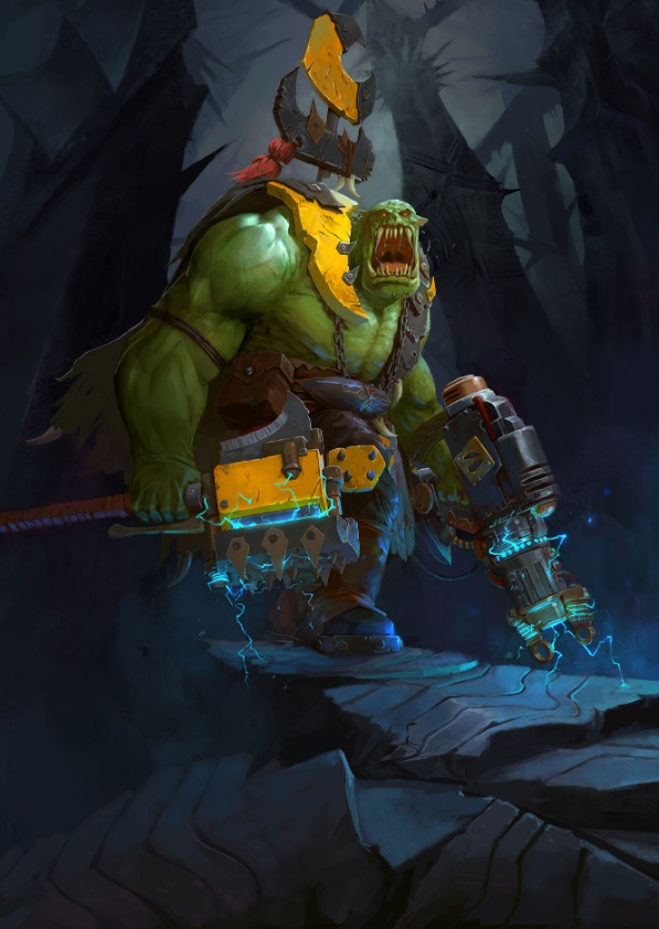 Ork Wielding a Mighty Power Klaw