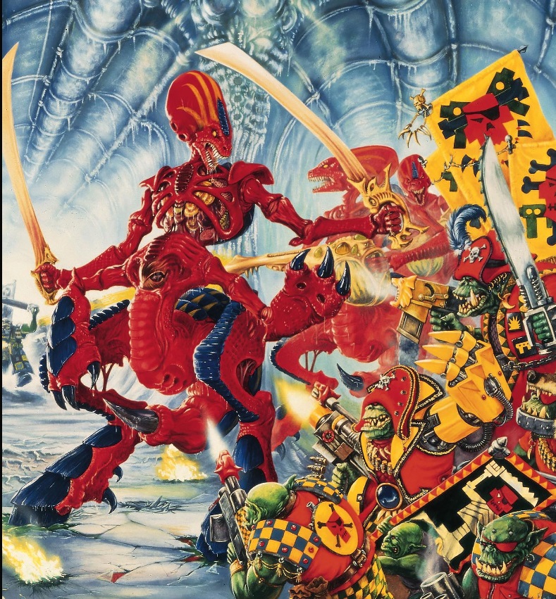 Orks Versus Tyranids Epic Oldhammer Battle Artwork