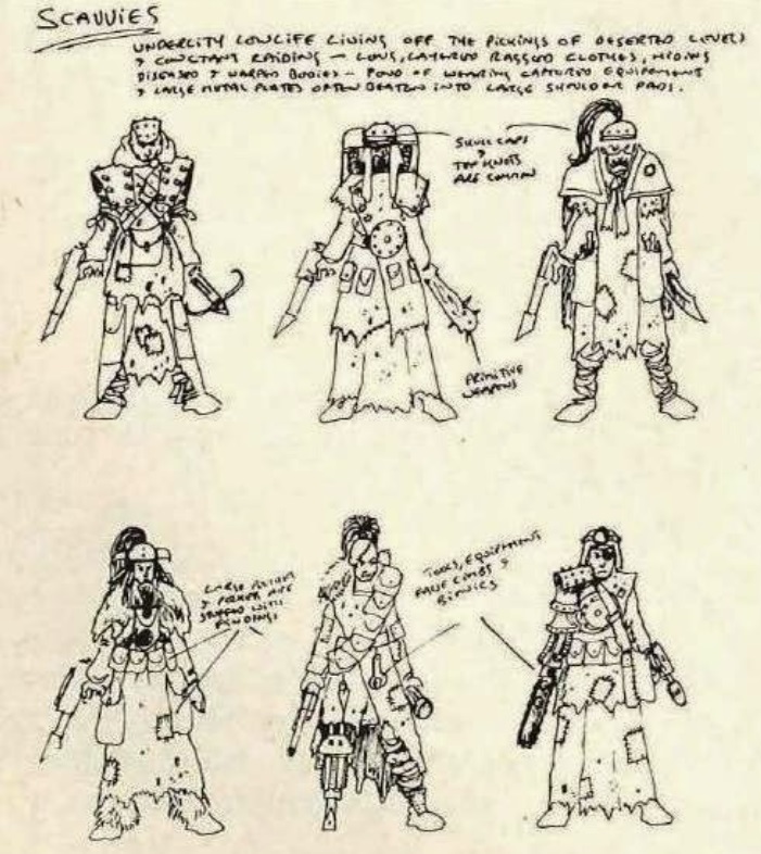 Scavvies Sketches Oldhammer by John Blanche