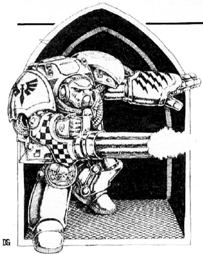 Space Marine Terminator and Assault Cannon Oldhammer