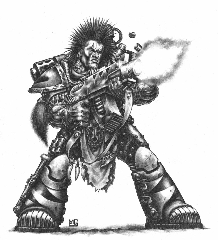 Space Wolves Scout Oldhammer Art