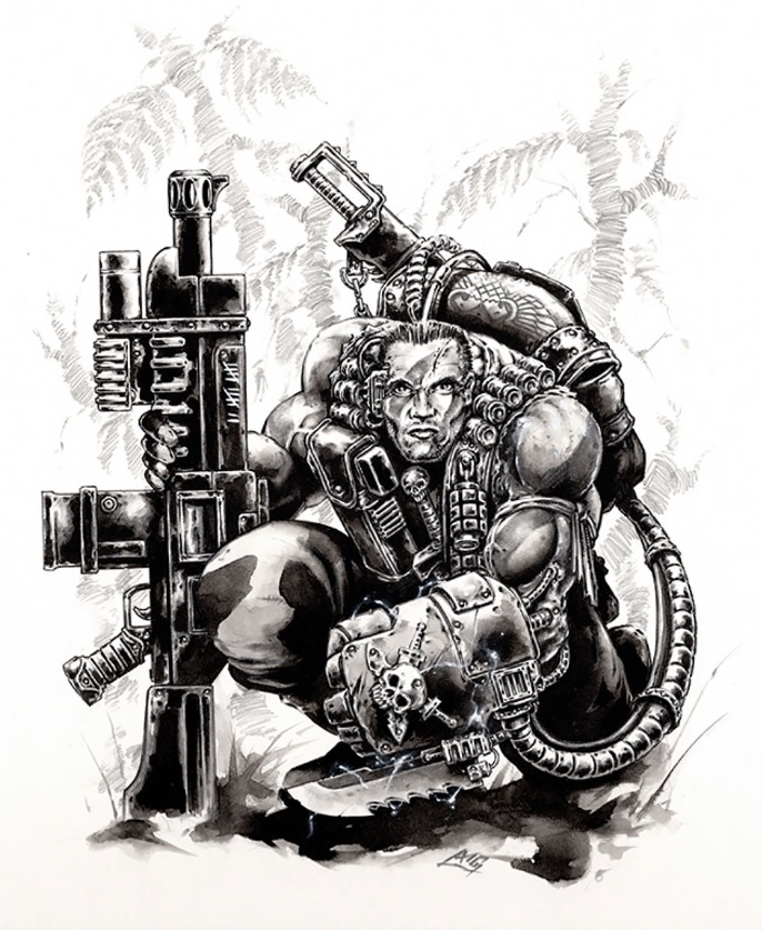 Catachan Jungle Fighters: Vintage Warhammer 40k Art