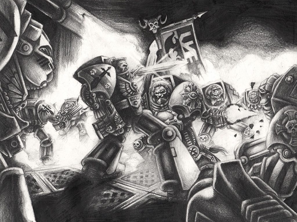 Deathwing Space Marines Versus Nightlords Chaos Space Marines