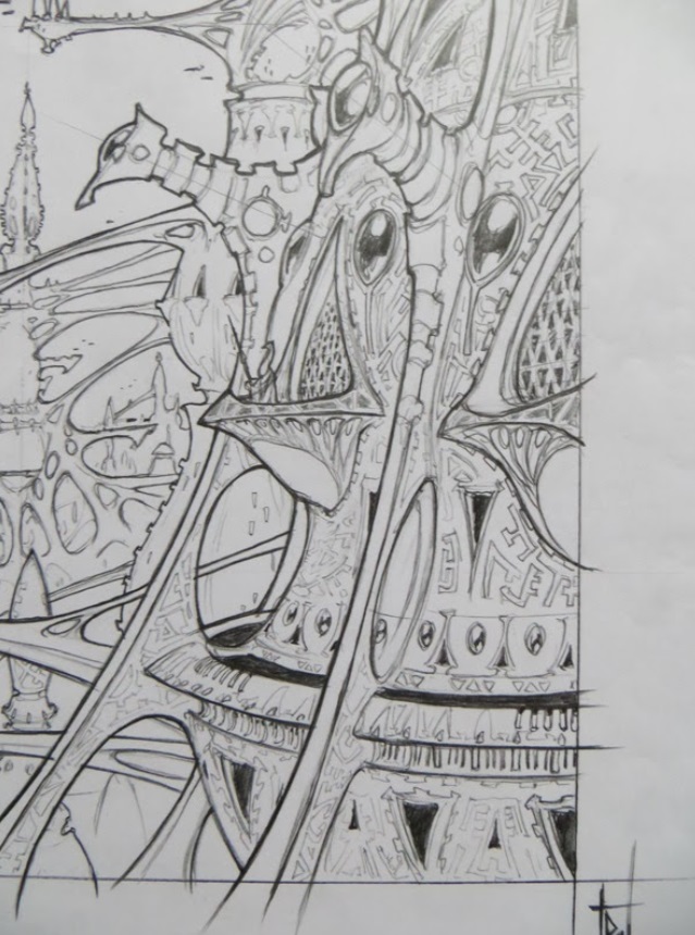 Eldar Cityscapes & Craftworld Sketch #3