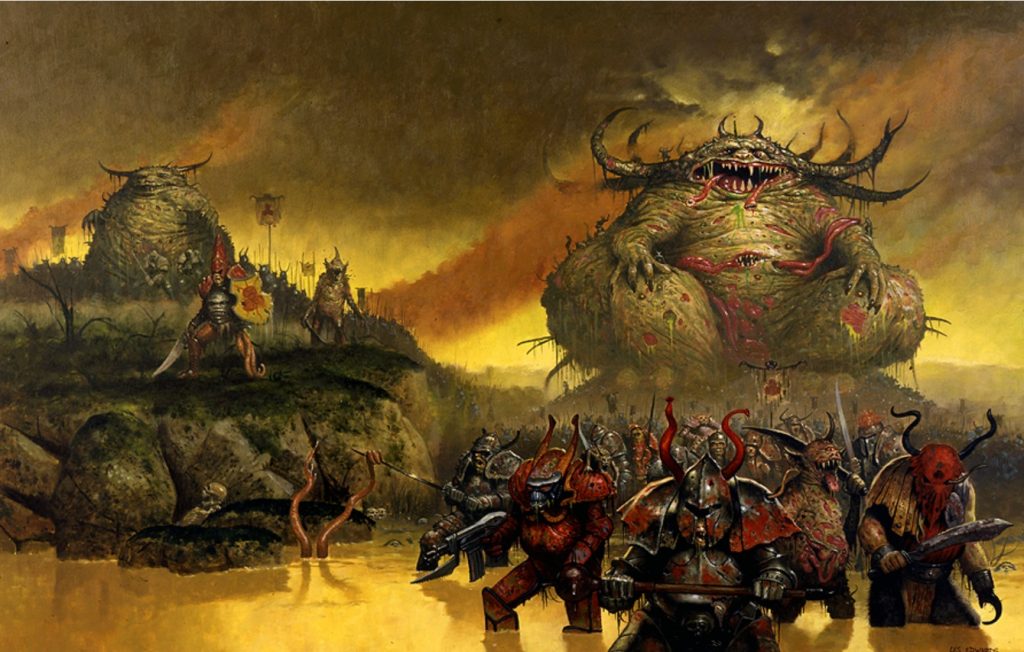 Great Unclean Ones and Chaos Daemons Oldhammer Art