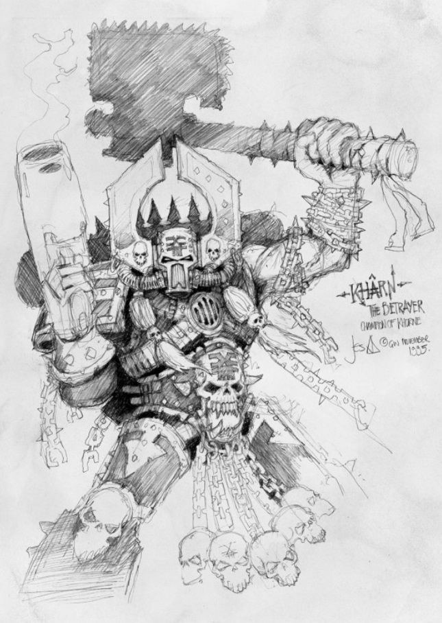 Khârn the Betrayer Oldhammer Art