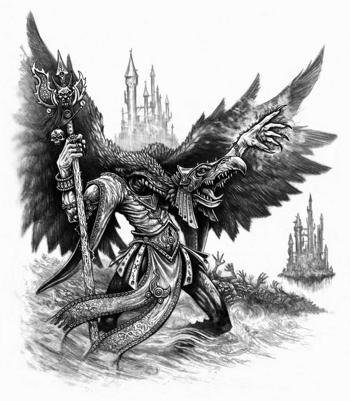 Lord of Change, Greater Daemon of Tzeentch Oldhammer Art