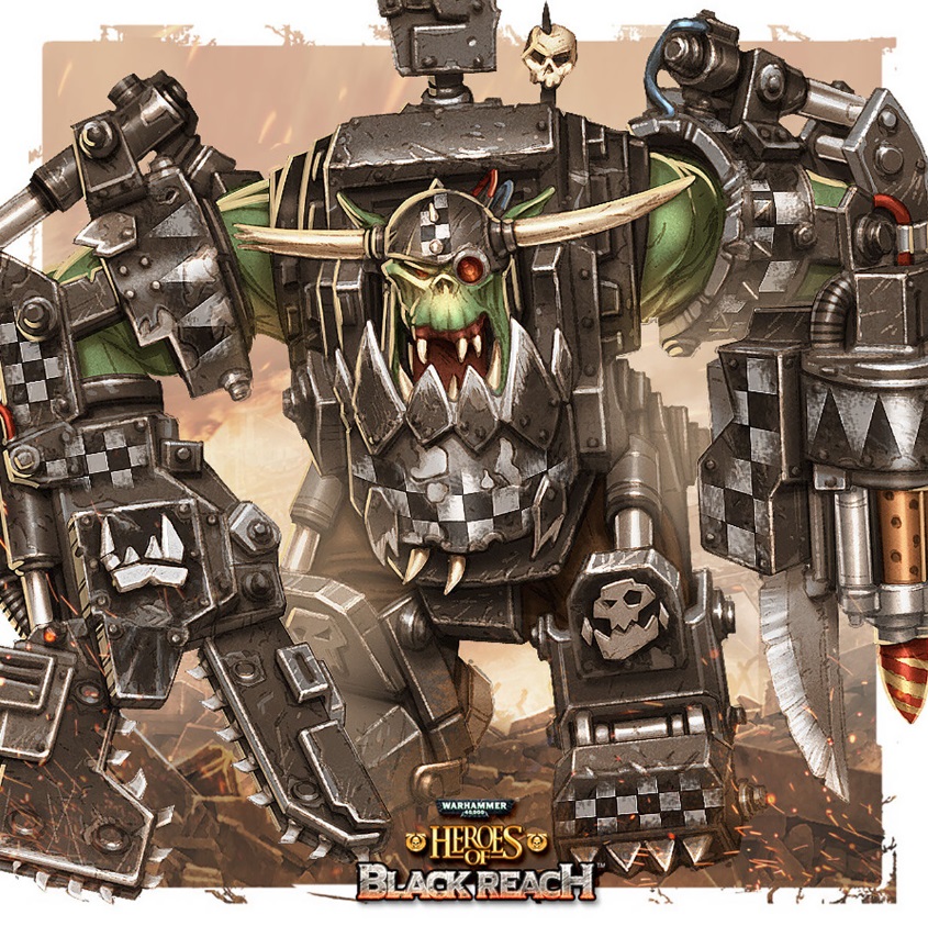 Detailed Art of an Ork Warboss