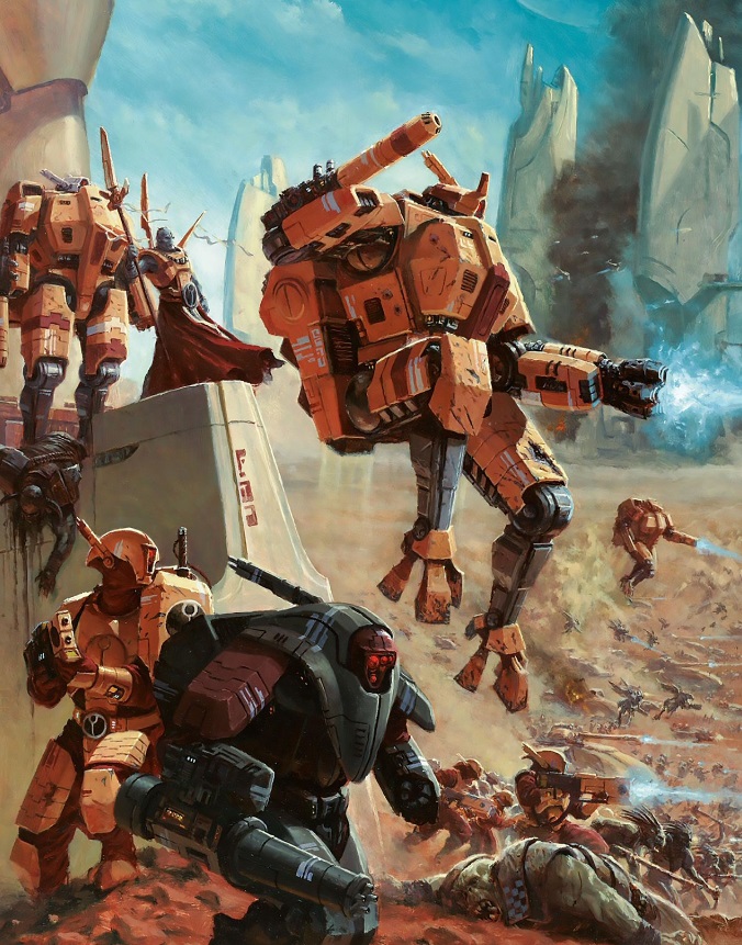 T’au Battlesuits Art