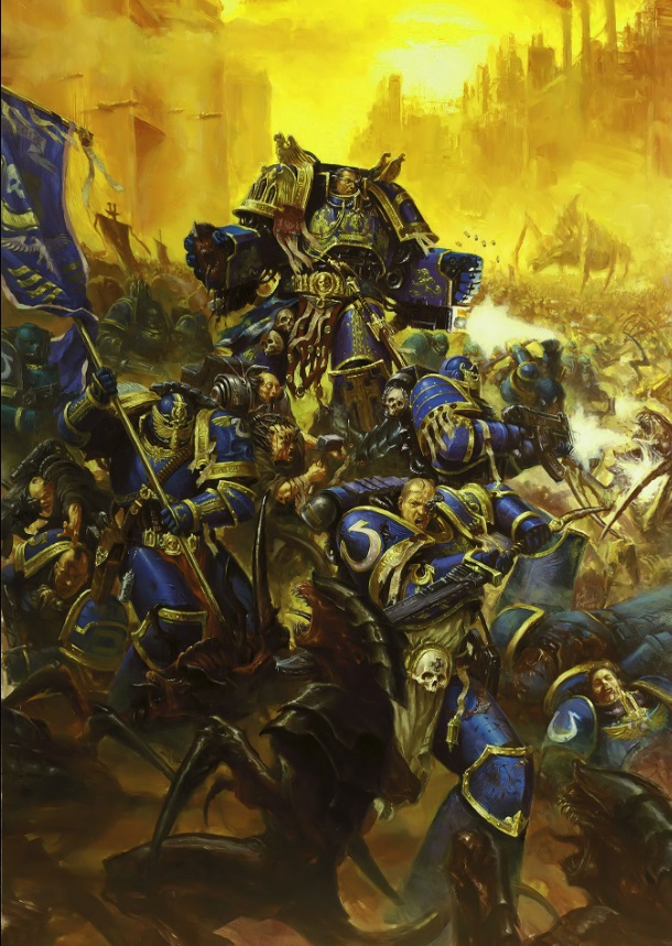 Ultramarines Versus Tyranids Oldhammer Artwork