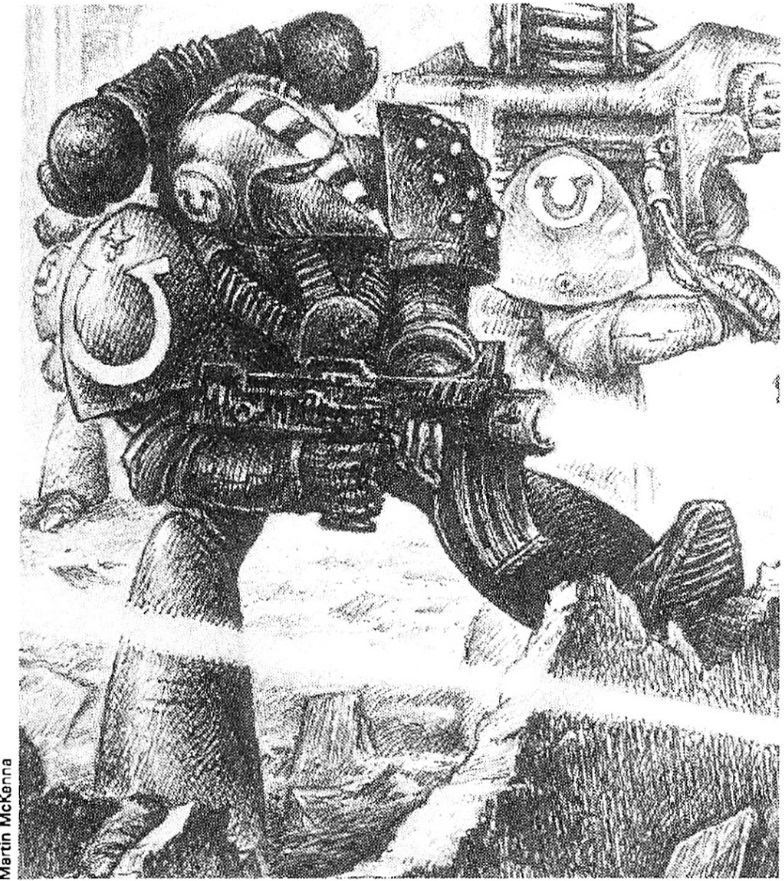 Ultramarine Space Marine Oldhammer Art