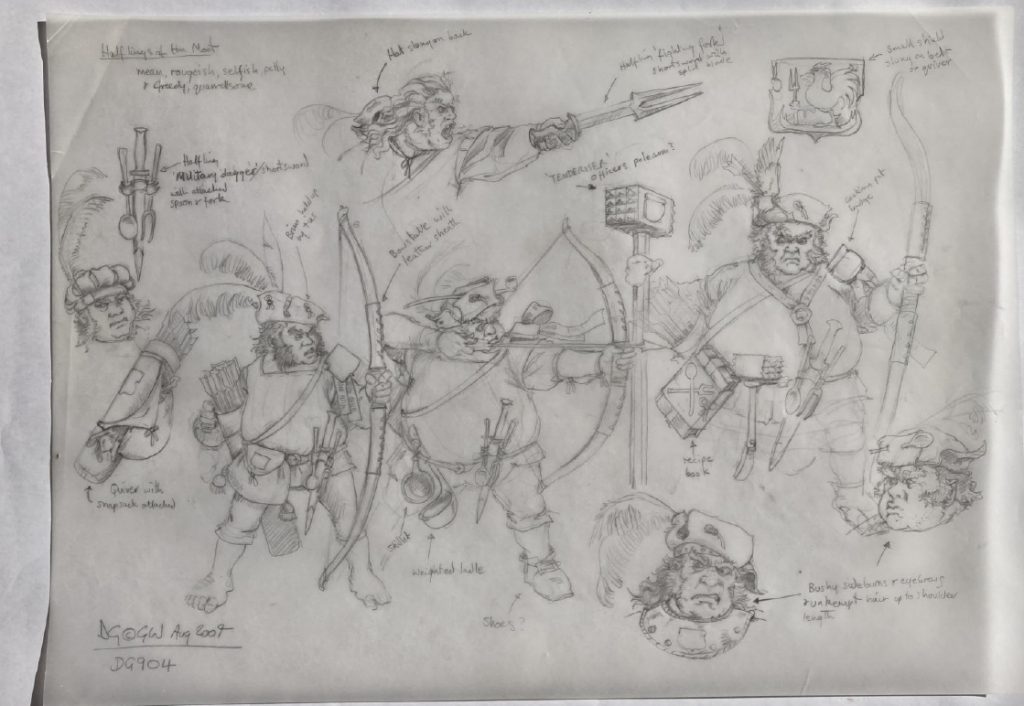 Haflings Warhammer Fantasy Oldhammer Sketches