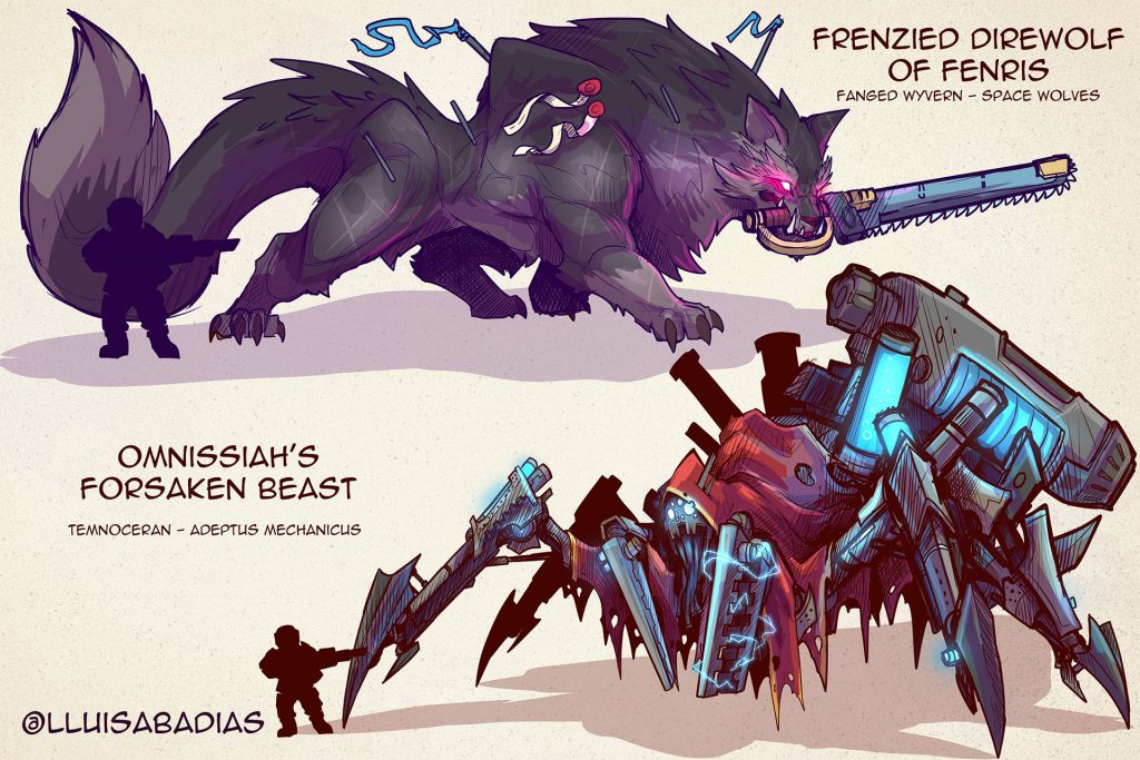 The Frenzied Direwolf of Fenris and The Omnissiah’s Forsaken Beast