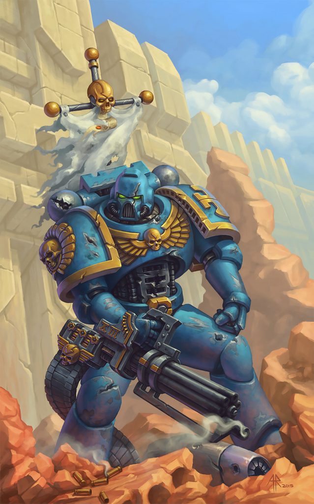 Ultramarine Wielding a Heavy Bolter