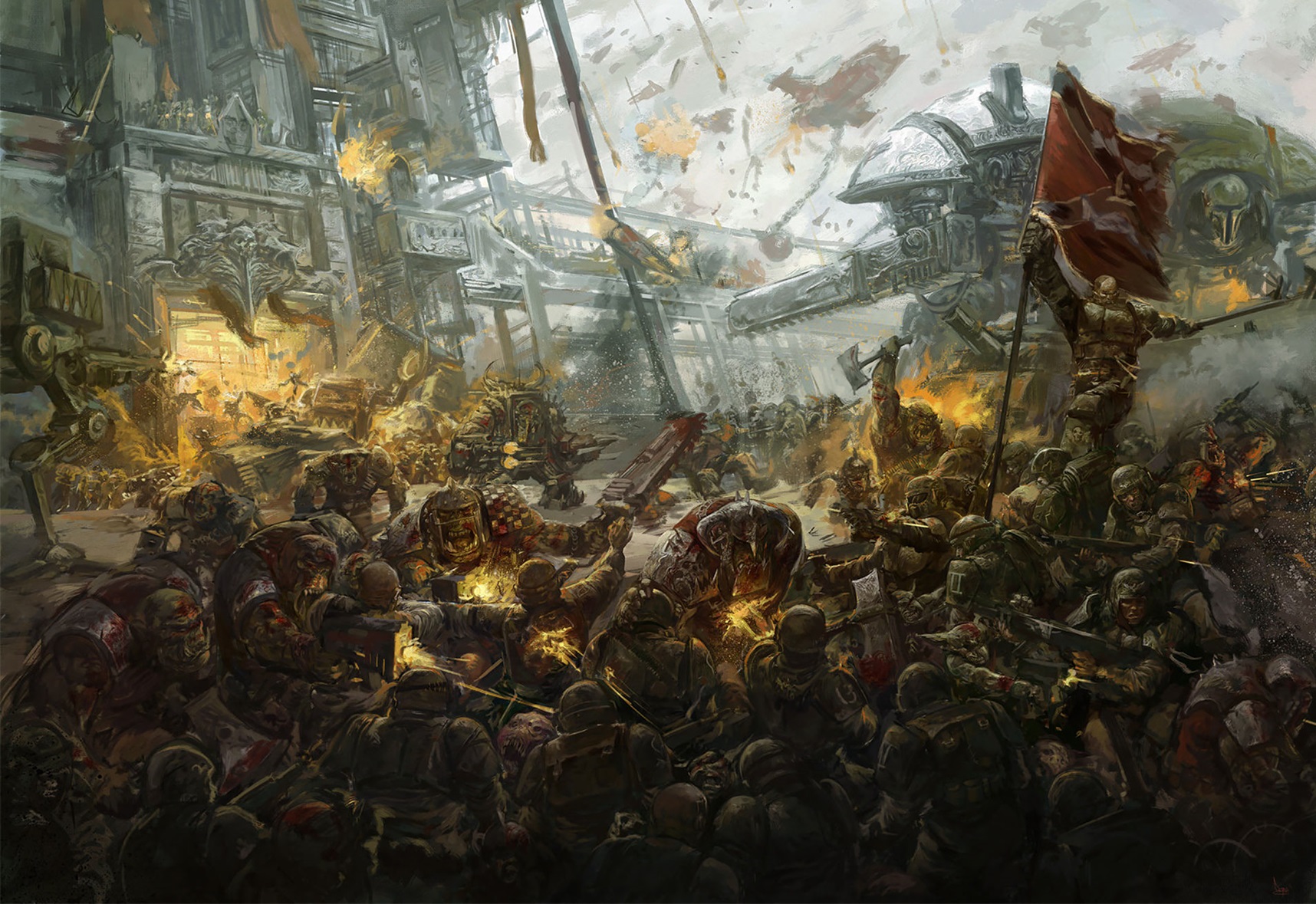 Imperial Guards Versus Orks