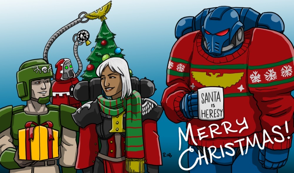 Festive Warriors: A Warhammer 40,000 Christmas Celebration