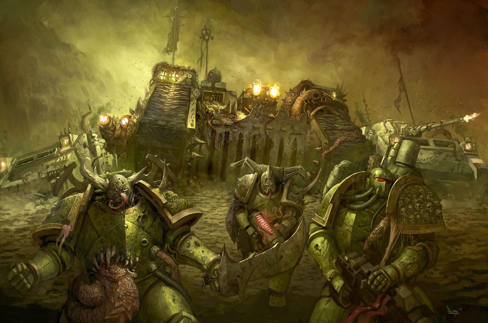 Plague Marines and Nurgle Tanks