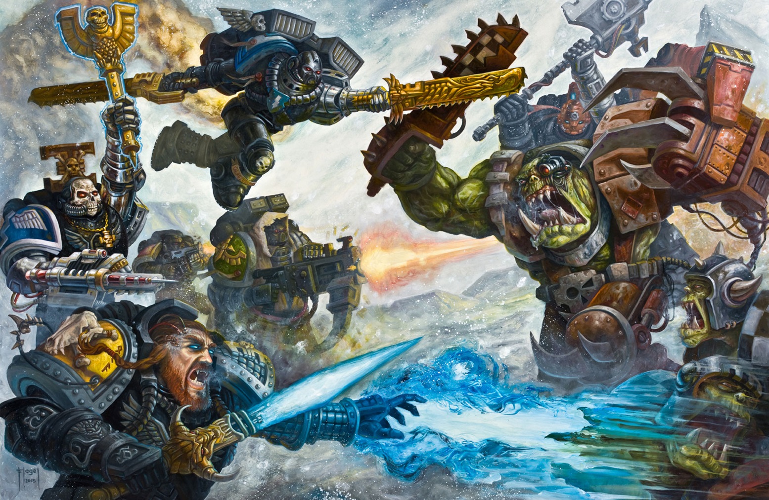 Space Wolves Face Off Against Ork Horde