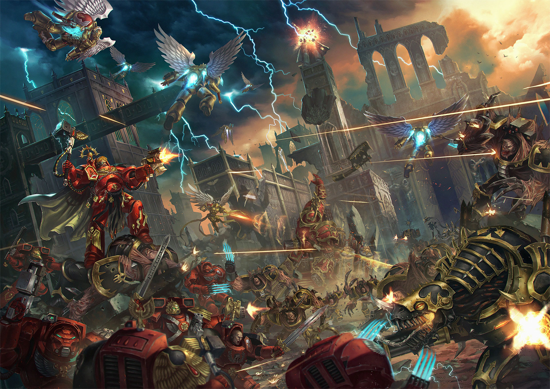 Blood Angels Versus Daemon Engines