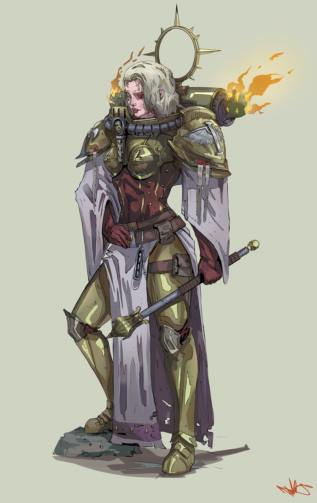 A Canoness, Fearless Leader of the Adepta Sororitas