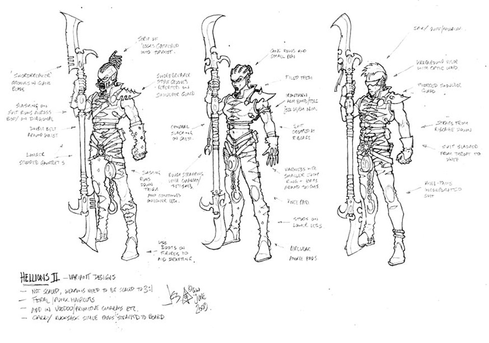 Dark Eldar Hellions Oldhammer Concept Art