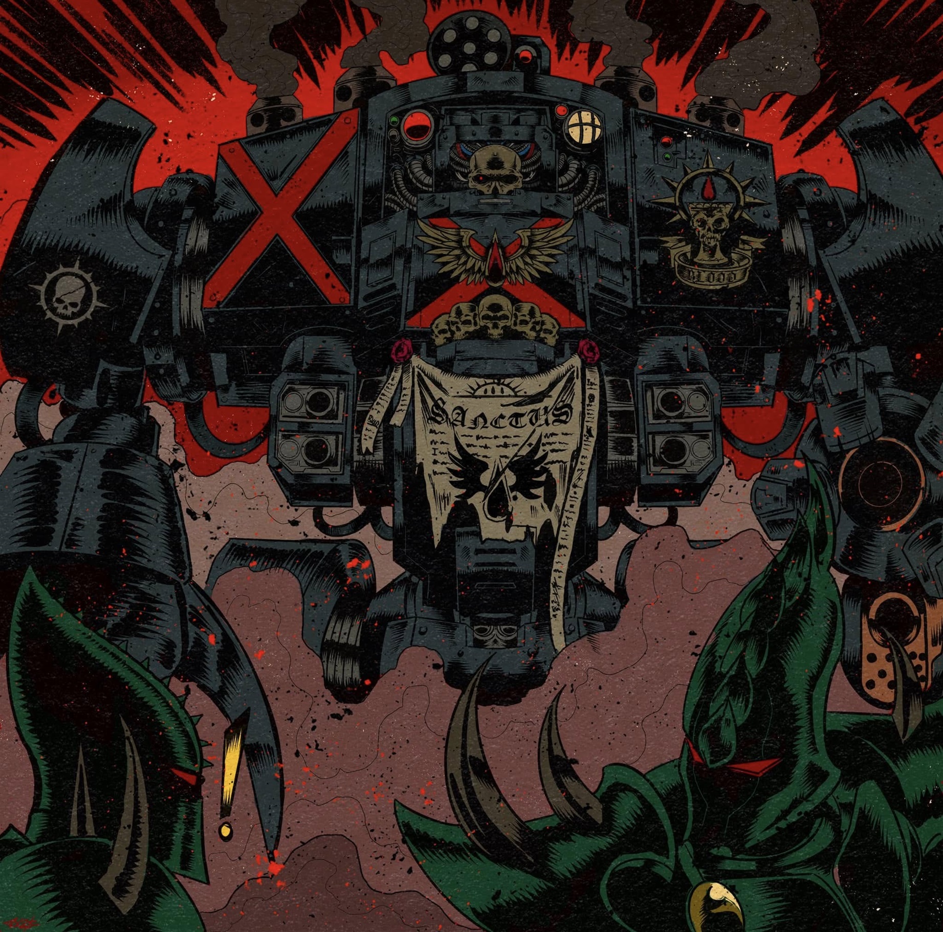 Chaos Contemptor Dreadnought, Black Legion Art