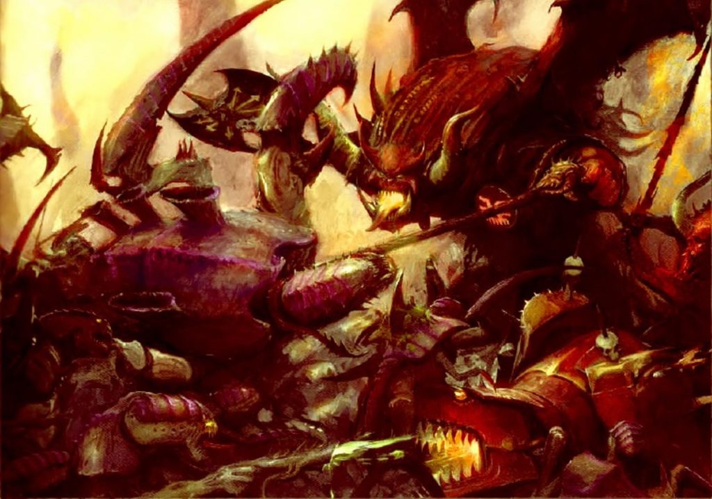 Khorne’s Bloodthirster & Bloodletters Oldhammer Art