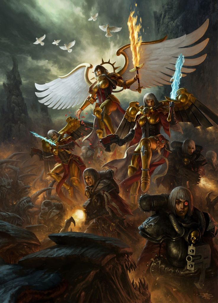 Saint Celestine and Adepta Sororitas