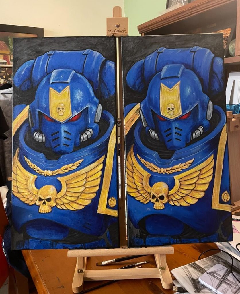 Detailed Painting of Ultramarines Space Marine