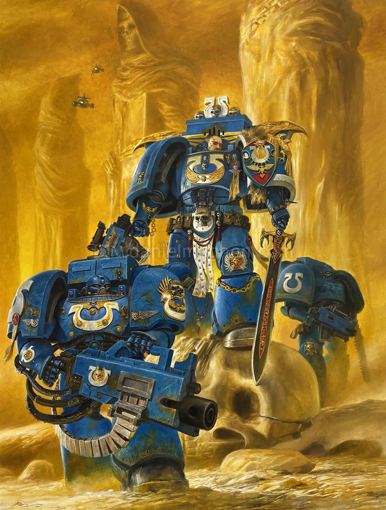 A Couple of Ultramarine Space Marines Illustration