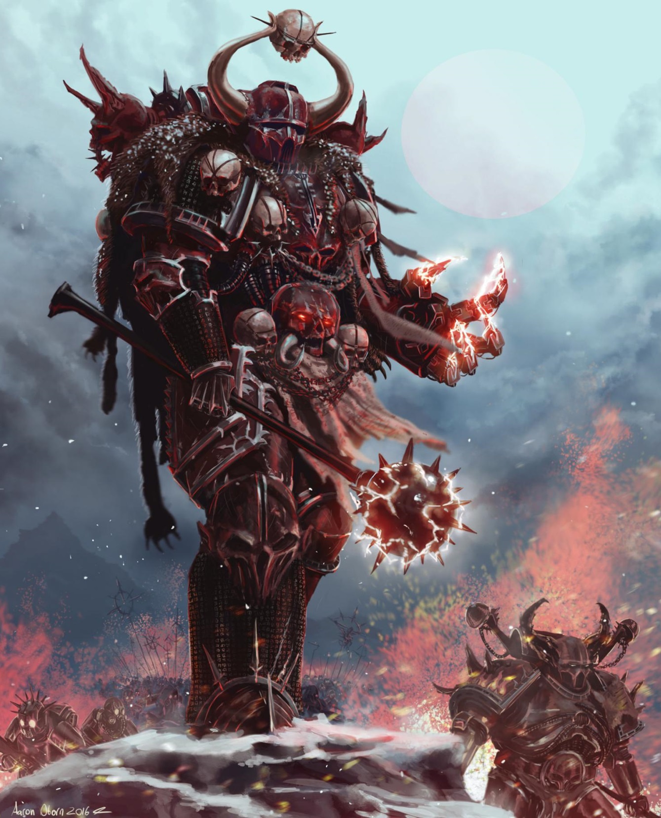 Chaos Champion of Word Bearers: Chaos Space Marines of Dark Devotion